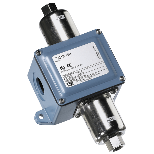 United Electric Differential Pressure Switch, J21K Series Type J21K Models 127 to 16020